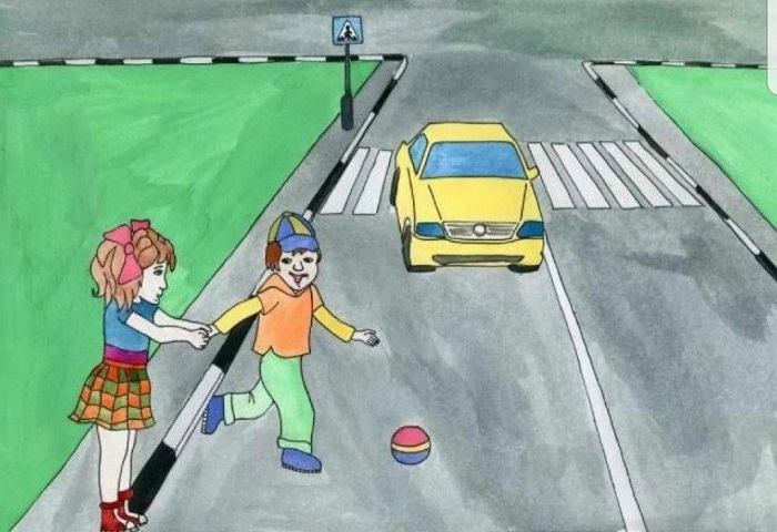 Конкурс рисунков по ПДД.